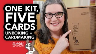 Let's unbox the latest card kit from @SimonSaysStamp and make FIVE cards!