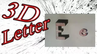 How to Draw 3D Letter E - Uppercase E and Lowercase e -YouTube