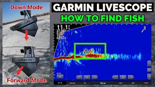 How to use Garmin Panoptix Livescope Ice Fishing - Forward and Down View (Suspended Crappie)