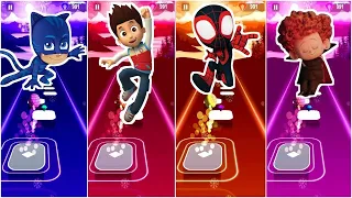 Pj Masks vs Paw Patrol Man vs Marvel Spidey vs Hotel Transylvani And Tiles Hop Edm Rush Game