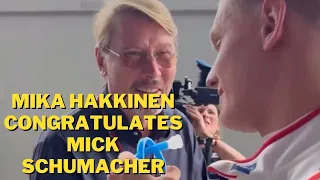 Mika Hakkinen congratulates Mick Schumacher after his first points in Formula 1 | BrtishGP