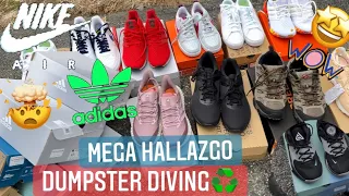 DUMPSTER DIVING♻️TIENDA TIRA ZAPATOS 👟 NIKE Adidas😲MEGA HALLAZGO #loquetiranenusa #dumpsterdiving