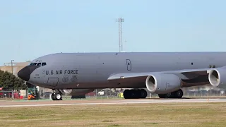 USAF KC-135R taking off from KAUS 18L