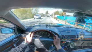 ЗА РУЛЕМ / MERCEDES-BENZ W140 S420 [4.2 279л.с] 🇩🇪 / POV TEST DRIVE / ТЕСТ ДРАЙВ ОТ ПЕРВОГО ЛИЦА