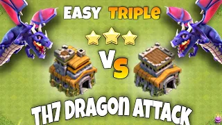 Th7 dragon attack strategy | Th7 dragon attack on th8 | Th7 vs Th8
