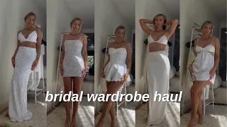 BRIDAL WARDROBE HAUL | bachelorette, engagement party, bridal shower, engagement photos + more !!