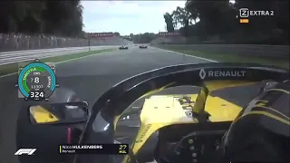 F1 2018 Nico Hülkenberg Monza 366km/h Race Onboard - Italian Grand Prix | With Telemetry