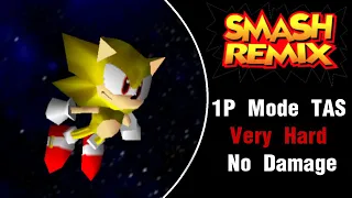 Smash Remix [TAS] - Super Sonic 1P Mode (Very Hard, No Damage)