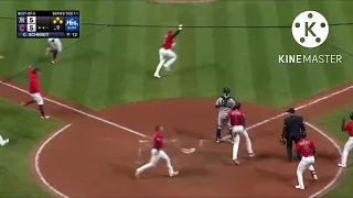 Oscar Gonzalez hits walkoff 2 run single to win game 3 of the ALDS!