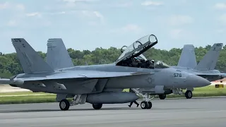 The E/A-18G Growler Team Arrives for the 2024 Augusta Air Show!