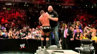 Big Show Chokeslams Randy Orton Through The Announce Table - Raw - November 11, 2013