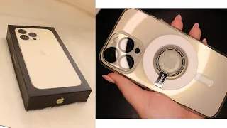 Iphone 13 Pro Gold Unboxing + Magsafe Accessories ✨