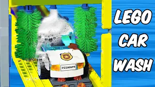 Building LEGO Car Wash Machine for Cleaning Dirty Car