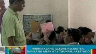 BP: Illegal recruiter sa Cebu,   kanyang anak at 5 tauhan,   arestado