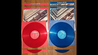 BLUE & RED VINYL  OF BEATLES 1962 to 1966 & 1967 to 1970