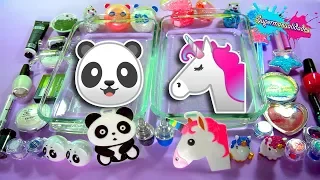 Mixing Slime Panda VS Unicorn - Supermanualidades