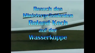 Besuch des Ministerpräsidenten von Hessen Roland Koch auf der Wasserkuppe - August 2002