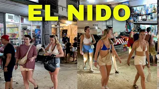 EL NIDO TOWN, Palawan 2024 • Evening Walking Tour 4K 🇵🇭 | Philippines