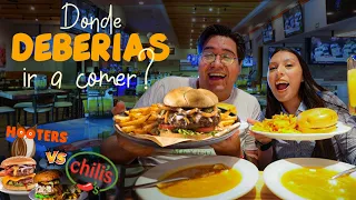 Chillis vs Hooters ¿Cual ES MEJOR? | Big Lunch VS 3 para mi