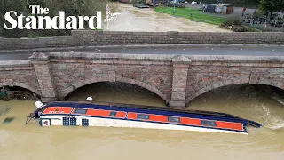 More than 300 flood warnings in place after heavy rain hits parts of UK