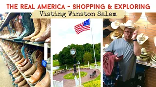 SHOPPING IN USA | Boot Barn | Visiting Winston Salem Old Town | Breakfast in First Watch | Day 12