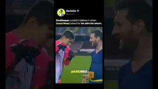 messi shows respect to goalkeeper #respect