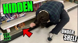 LOOKING UNDER SHELVES FOR HIDDEN ACTION FIGURES!! Toy hunting  Target