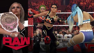 WWE 2K24 RAW LIV MORGAN PROMO + BASZLER VS YIM VS SHOTZI - WINNER FACE LIV AT BACKLASH FRANCE