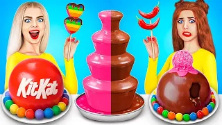 Desafío de Fondue de Fuente de Chocolate | Dulces de Chocolate y Batalla de Comida por RATATA