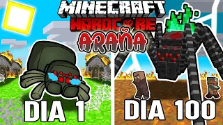 🌀Sobreviví 100 DÍAS siendo una ARAÑA en Minecraft HARDCORE!