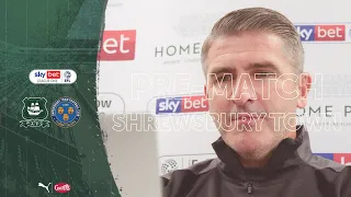 Pre-Match | Ryan Lowe Previews Shrewsbury Town