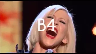 Christina Aguilera, Chest Notes Live ( F#4 - F#5 )