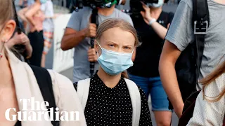 Greta Thunberg speaks to the media after her meeting with Angela Merkel – watch live