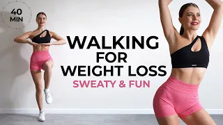 40 MIN WALKING METABOLIC EXERCISES FOR WEIGHT LOSS- No Jumping | Standing | Walk at Home