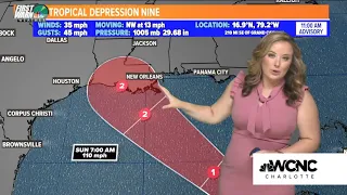 Tropical Depression Nine forms, eyes Gulf hurricane landfall