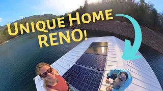 Going Off Grid - Installing SOLAR on this FLOATING CABIN 🛠🌊