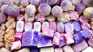 ASMR new sounds of chalk 💜 100% tingling 💕 Crushing soap boxes with foam ☁️ Cutting soap cubes 💜