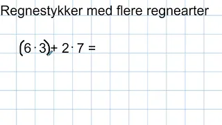 Regnestykker med flere regnearter