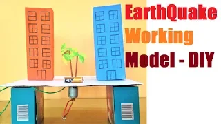 earthquake working model 3d using cardboard | DIY | science project | best out of waste | howtofunda