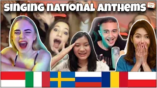 Singing 6 National Anthems | SINGING REACTIONS Ome.TV Internasional