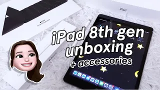 iPad 8th gen UNBOXING & first look + accessories 🍎✏️