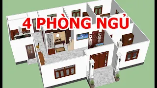 GỢI Ý MẪU NHÀ VƯỜN NÔNG THÔN 4 PHÒNG NGỦ ĐẸP | KIẾN TRÚC NHÀ VIỆT