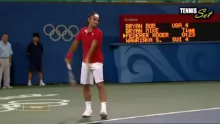 Federer & Wawrinka vs Mike & Bob Bryan Highlights HD Semifinal Olympics 2008