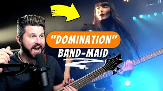 Bass Teacher REACTS | BAND-MAID "Domination" (Live) - Misa SHREDS & Makes It Look SO EASY!