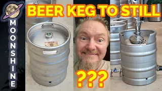 Converting a beer keg into a home distillation boiler