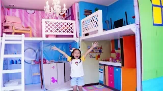 น้ำเพชร | บ้านตุ๊กตากล่องกระดาษ 2 ชั้น ยักษ์ใหญ่มาก!!!  | Giant Barbie Doll House