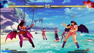 Street Fighter V Champion Edition Mod Chun Li Morrigan Bikini V Laura Vampirella