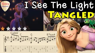 💗 I See The Light(Lyrics) - Tangled 💗Rapunzel - Fingerstyle Guitar Tutorial - Tabs &Chords,  Disney