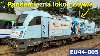 Koronawirusowa okleina lokomotywy PKP Intercity - EU44-005 - "Wszystko dobrze się ułoży"...???