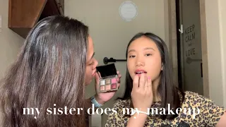 My sister does my makeup (first video!)